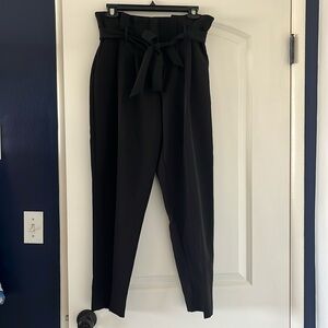 Black pants with tie